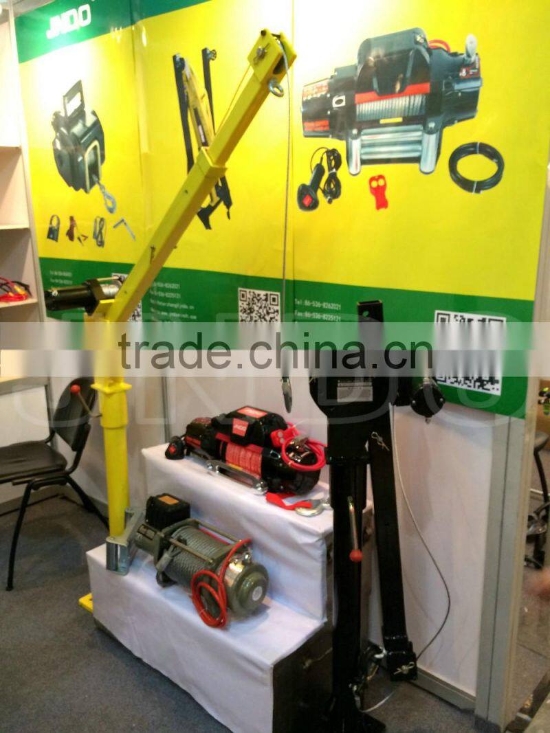 12V 3000lbs electric winch 500kg crane pick-up truck lift crane