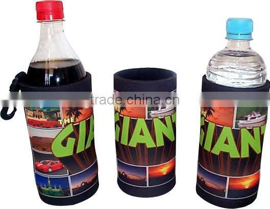 Neoprene drink cooler with lanyard