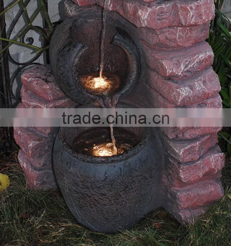 Beautiful polyresin artificial outdoor garden tall water fountains