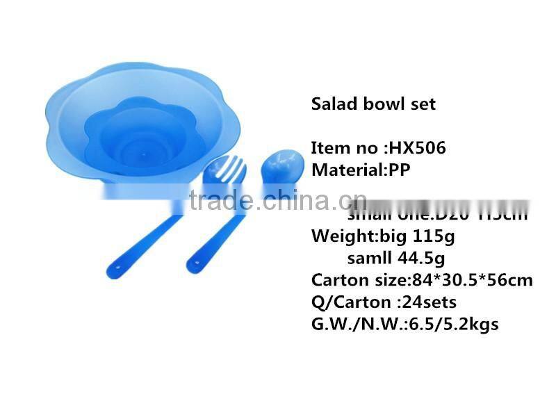4sets PP plastic flower shape bbq picnic set with spoon and fork