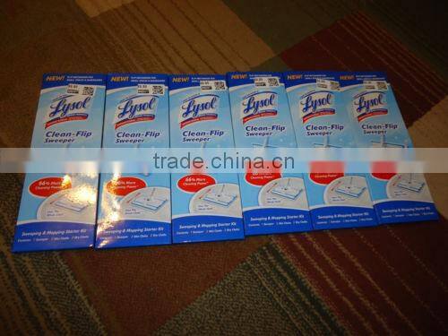 Lysol Clean-Flip Sweeper, 44-1/2" Aluminum Handle, 10-2/5" Mop Head, Blue/White clean-flip sweeper