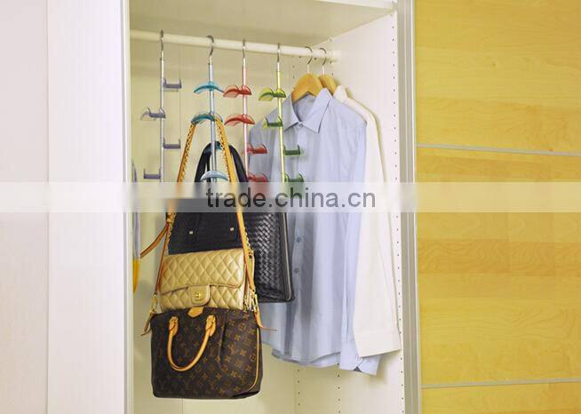360 Degree Rotatable 4 Layer Hook Rack Bag Rack Bag Hanger