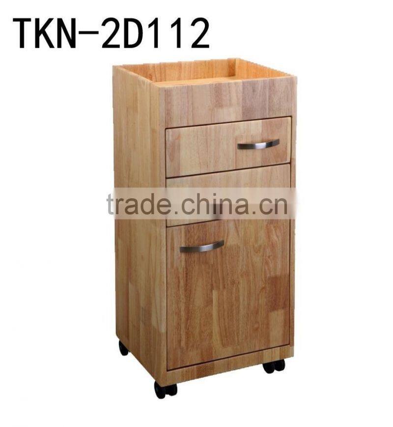 Portable manicure furniture cabinet with movable stool inside for Nail Salon TKN-2D112