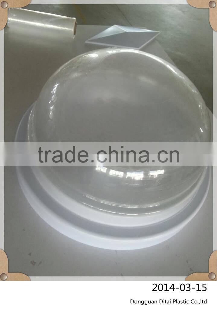 Thermoforming plastic dome