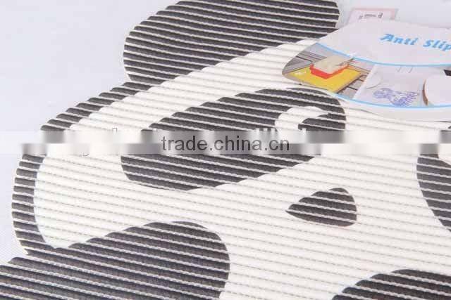 Cartoon panda shaped printed EVA anti slip bath mat