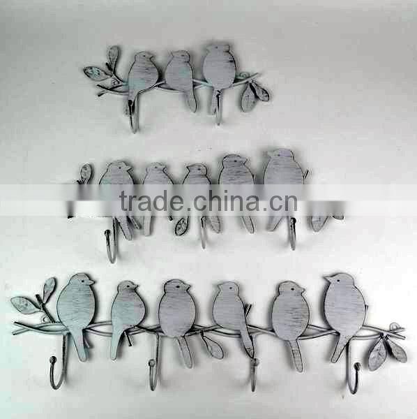 Metal bird Coat Hanger Wrought Iron Rack Robe Hooks