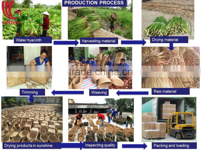 Water hyacinth heart storage gift basket