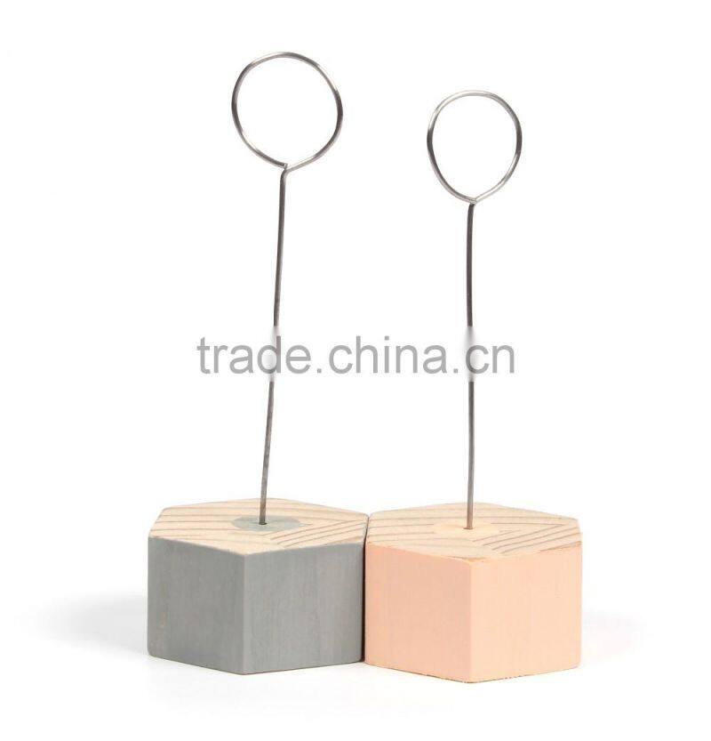 Wooden Base Name Card Clip