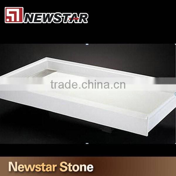 Newstar custom cultured marble shower tray