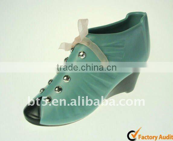 Girls fashion shoes ceramic vase