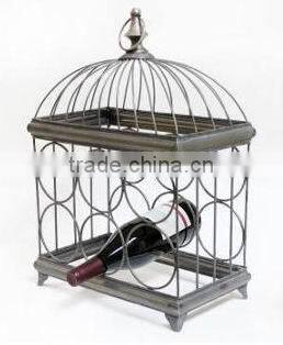 Metal Birdcage 6-Bottle Wine Holder Storage Rack