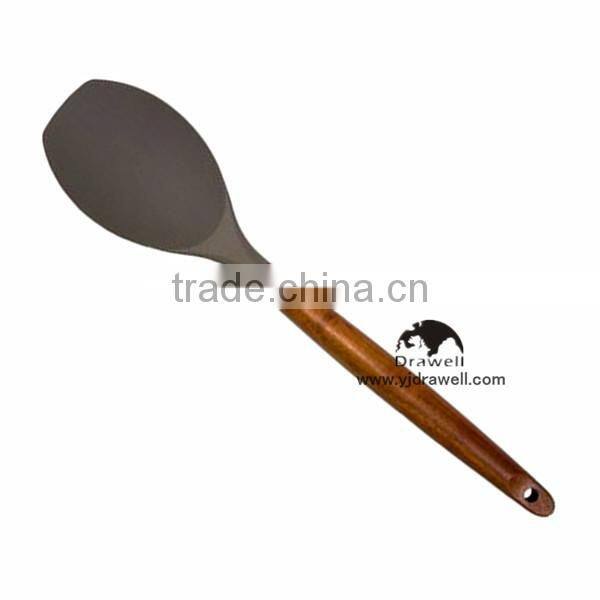 SP-1545 New product Wooden Handle silicone kitchen tool set