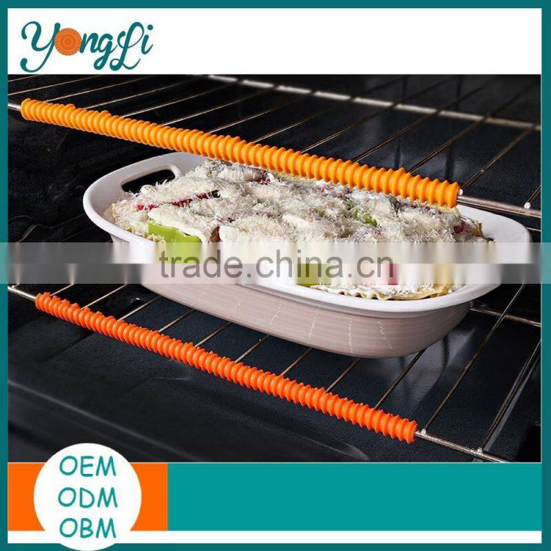 Wholesale Amazon Non Toxic Oven Rack Edge Clip Silicone Heat Resistant Oven Shelf Guard