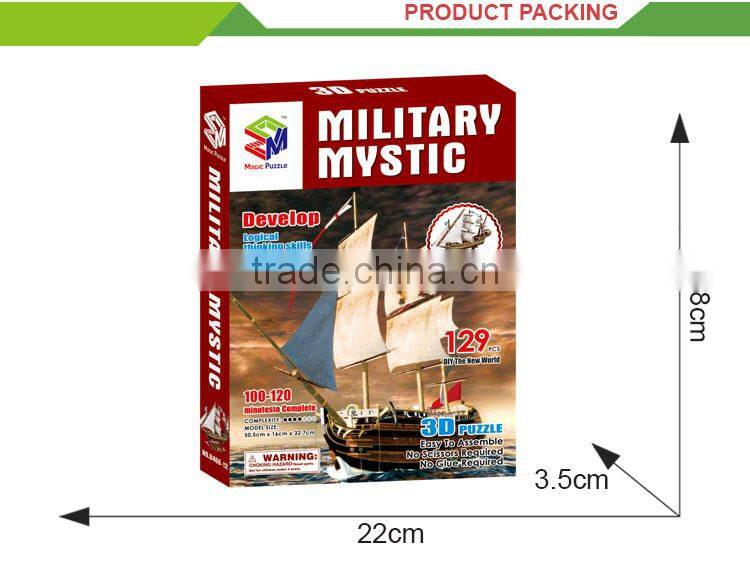 Intelligence toy super 3d puzzle ship diy craft kit for adult