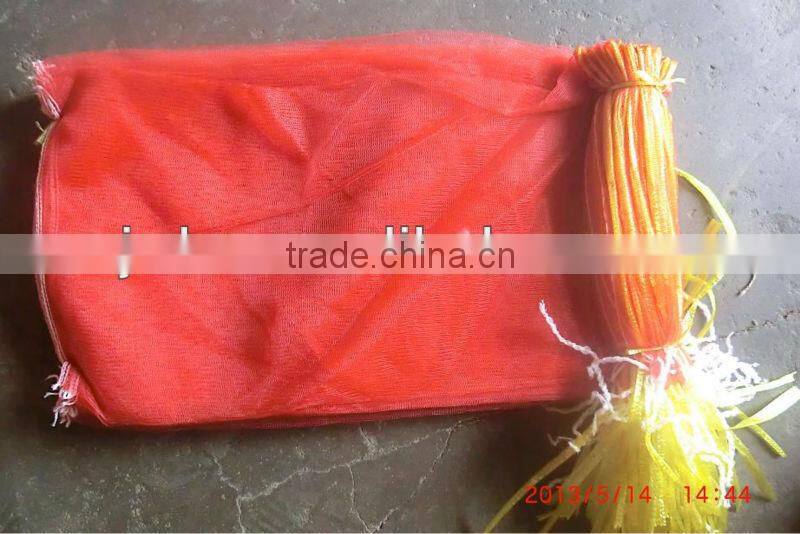 PE monofilament net bag with drawstring ,vegetable plastic netting bags