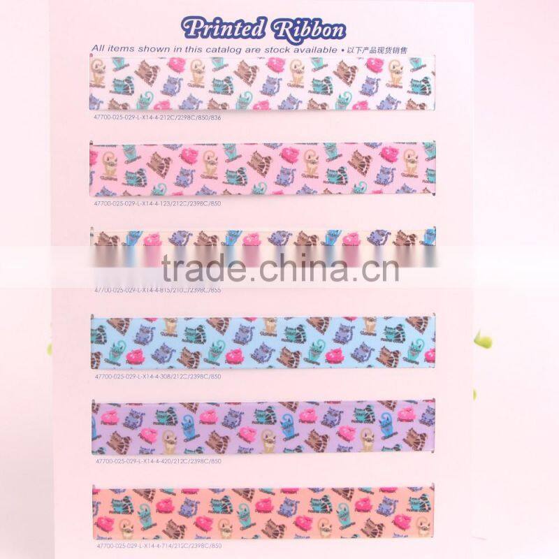 Christmas gift wrapping colorful satin ribbon bow with elastic loop