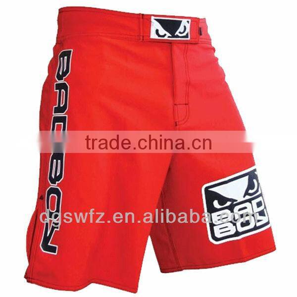 wholesale factory price high quality new lycra spandex plain black blank 4 way stretch mma shorts