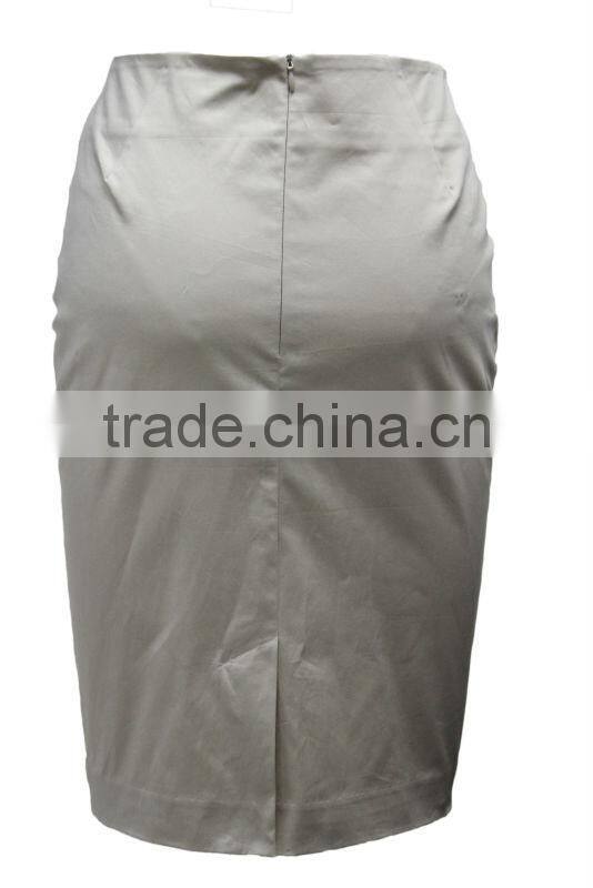 Latest fashion design elegant women's office skirts with back zipper