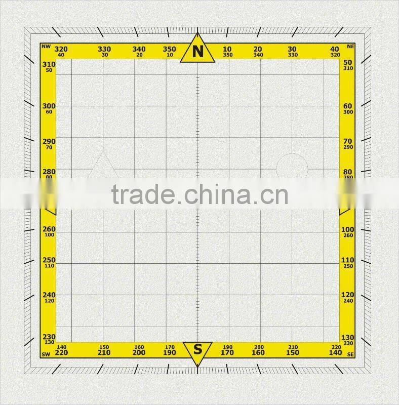 Kearing, flexible plastic square plotter, transparent square protractor with 1.0mm thickness, for nautical pilot training #KPP-5