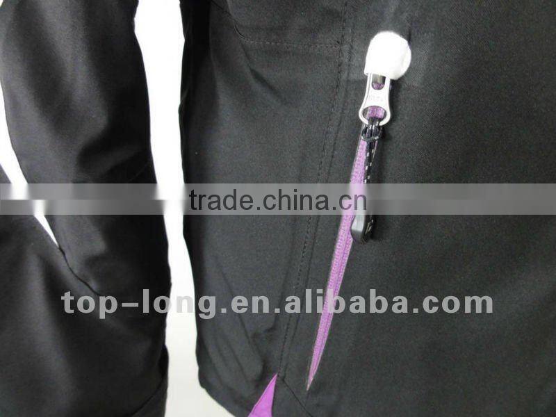 Women ourtdoor clothing brands insulated jacket with hood windproof&waterproof