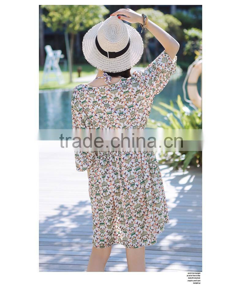 Floral print three pieces bikini sets girls sexy beach wear