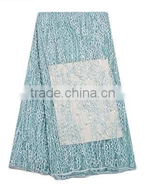 Plain color african lace fabrics fancy beautiful embroidered dress french lace with big beads FL0248