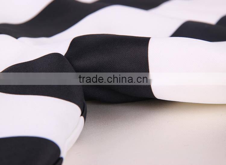 New Sexy Black White Stripes Chevron Print Strapless Evening Dress Fancy Maxi Dress Bodycon Dresses For Summer