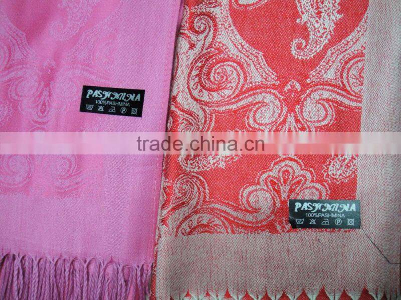 New hot popular ladies jacquard paisley floral viscose scarf for dubai