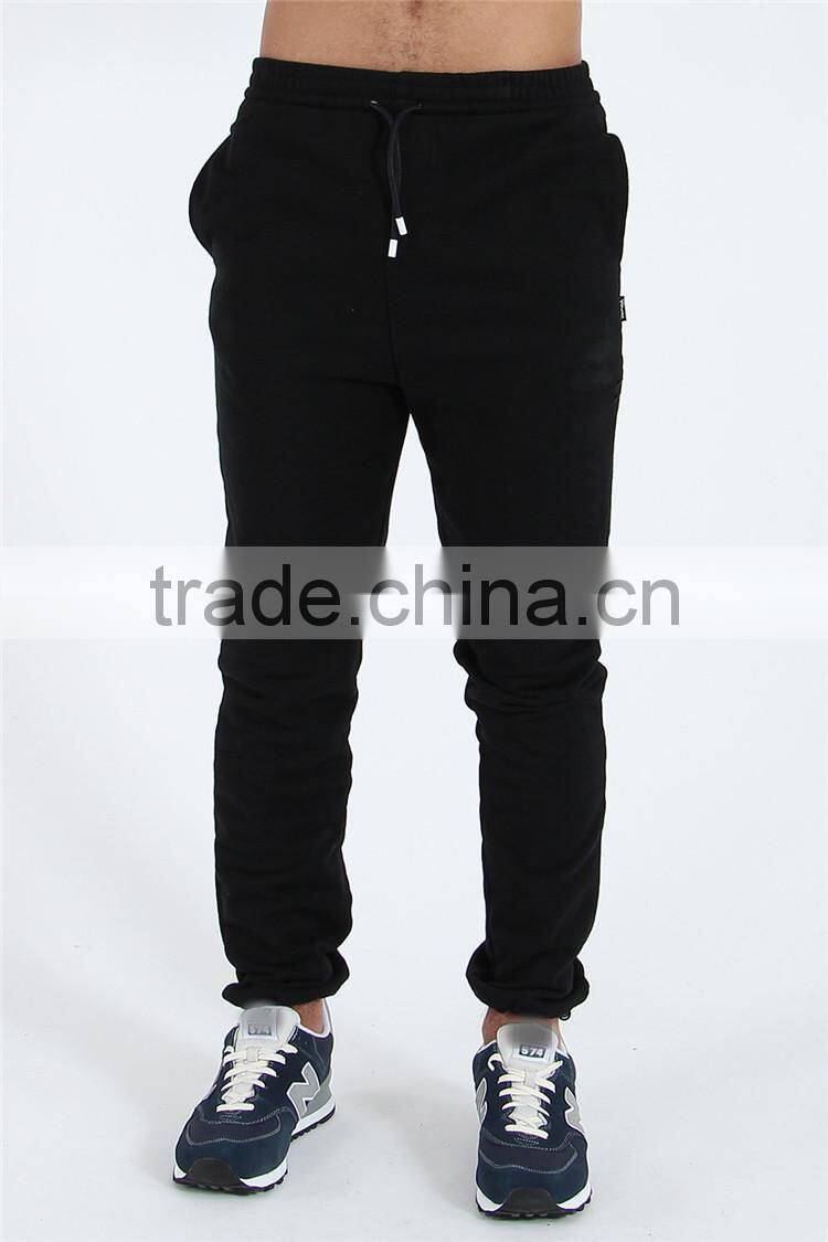Cheap casual trousers mens knitted black pants trousers fabric