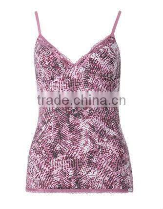 women printing bra & camisole & panty underwear set