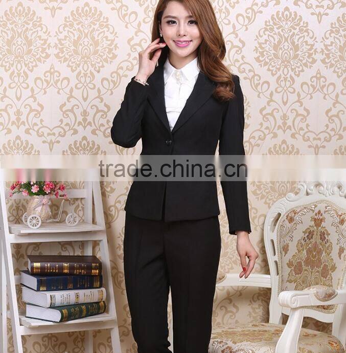 custom office ladies two pieces set business women trousers formal suits wholesale