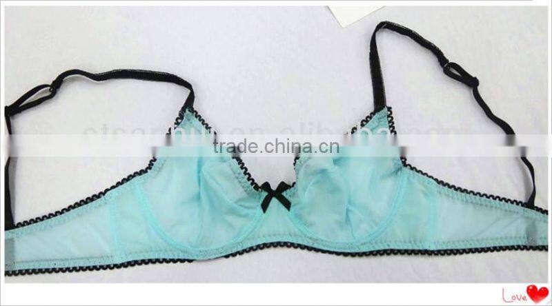 Hot selling sexy sheer soft comfortable women bra
