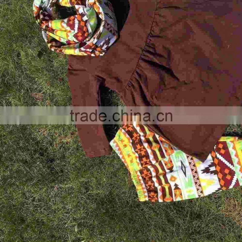 FALL OUTFITS persnickety girls 3 pieces sets girls Christmas pant sets girls boutique clothes kids brown top sets