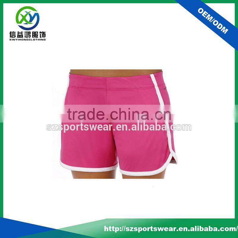 Hot Sale Women Contrast Color Running Shorts Wholesale