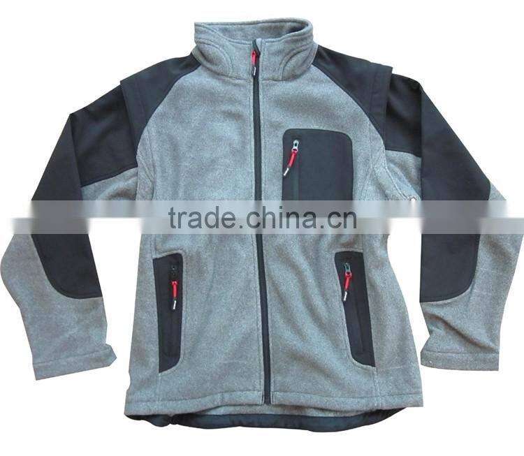 Spring and autumn heavy workwear knitted men's fleece coat