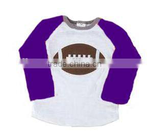 YIWU wholesale clothing boys popular boutique Long sleeve football printing T-shirt