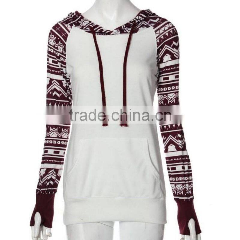 Oversized Women Fashion contrast color Pullover Sweatshirt Hooded Top Hoodie