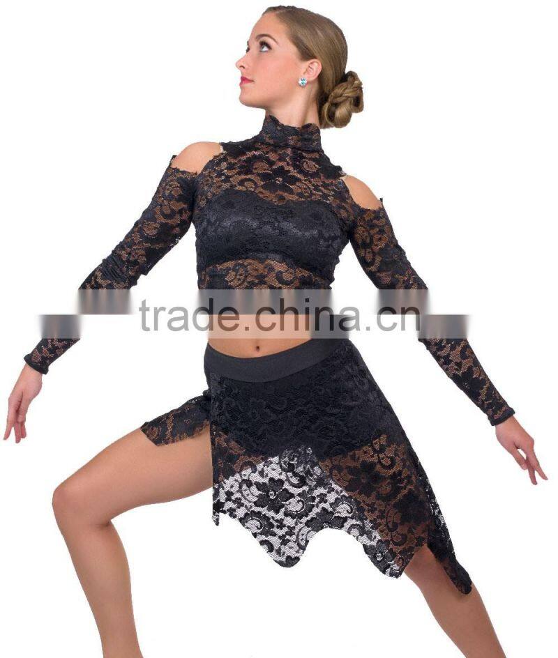 2016 - adult black lyrical one layer sexy costumes stage costumes