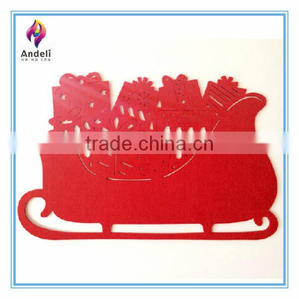 new fashion felt products christmas sleigh decoration