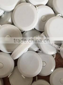 Promotional plastic round measuring tape with keychain