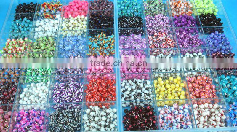 Hot Print Uv Acrylic Barbell Tongue Ring Piercing Body Jewelry Manufacturer