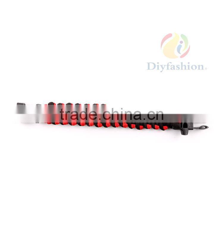 Fashion Best paracord bracelet with paracord charm metal buckle PC6012-8