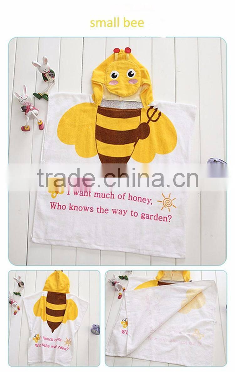Cotton poncho towel childrens poncho printed poncho