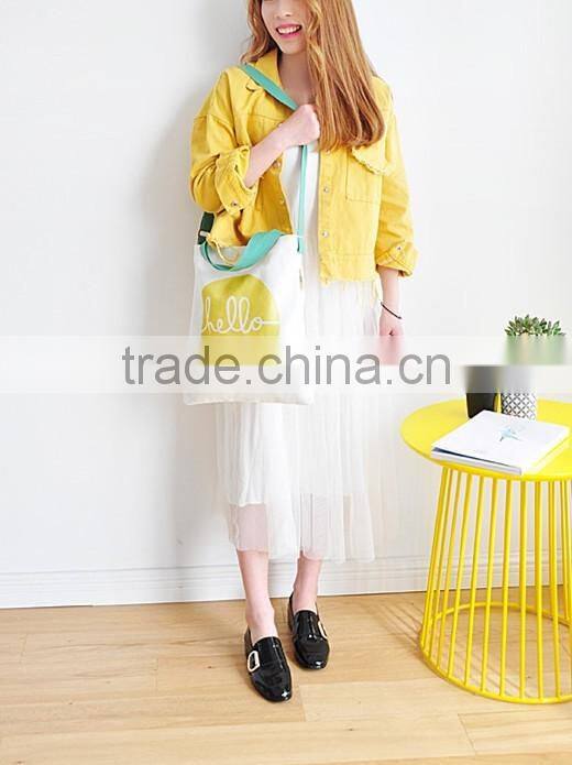 Latest fashion printed nylon tote bag wholesale waterproof nylon zipper bag