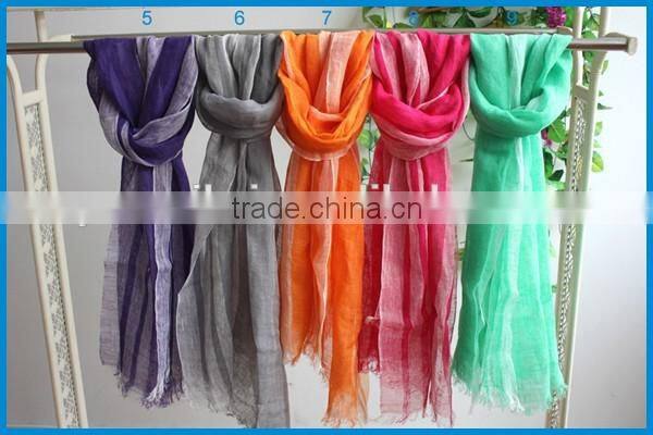 High quality classical striped design 100%linen men's scarf