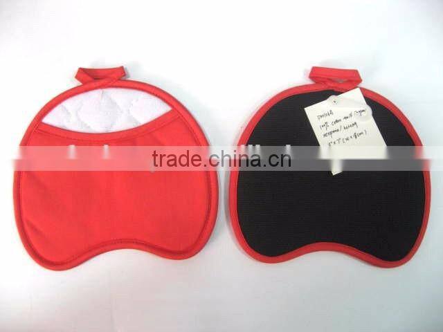 red cotton twill fabric microwave pot holders