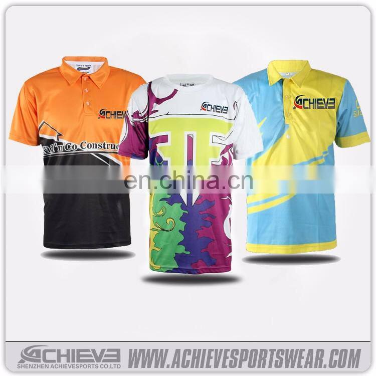 polyester blank sublimated polo shirt wholesale