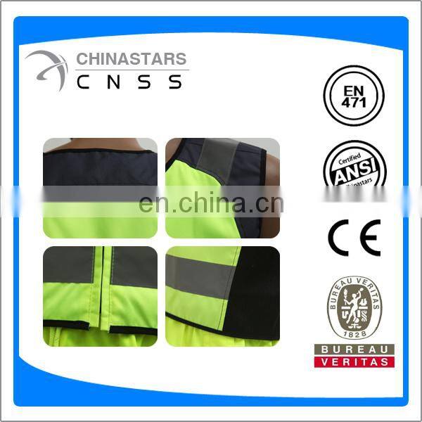 Safety clothing yellow hi vis rider coat