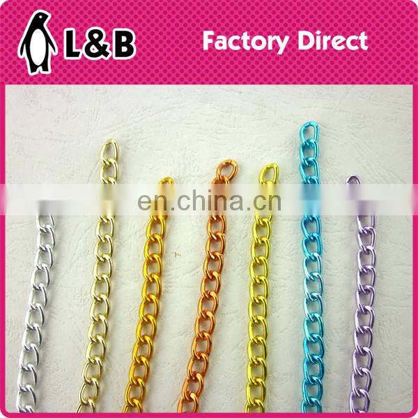 wholesale custom made design aluminum oxidation long chain design gold