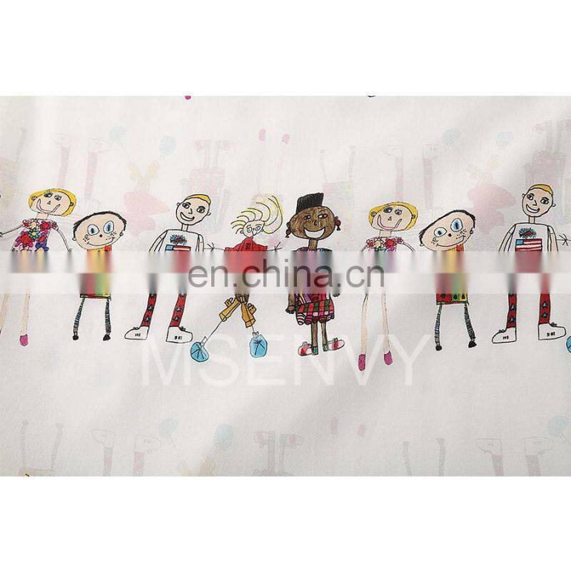 Floral Digital Printed Silk crepe de chine Dress